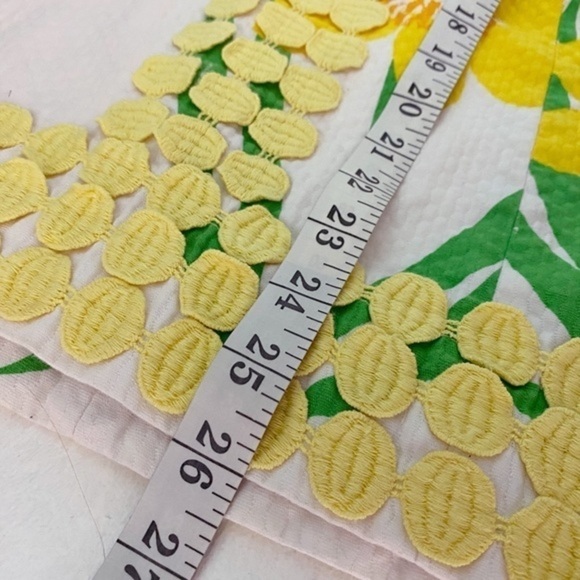 LILLY PULITZER Strapless Dress in Daffodil Print with Lace Detailing - Picture 8 of 11